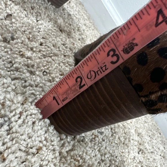 Gianni Bini Drive In Cheetah Animal Print Dyed Calf Hair Heels Walnut Brown 8M - Picture 11 of 11